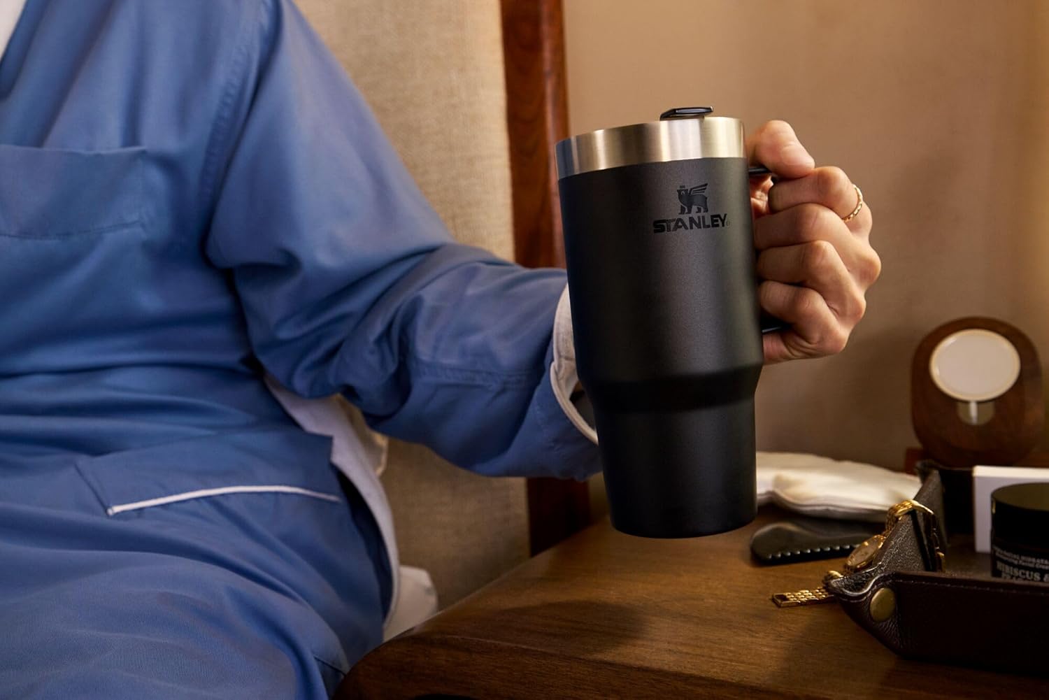STANLEY Everyday Suburban Mug - 30 oz Insulated Stainless Steel Coffee Cup with Drink Through Lid | BPA-Free - Toast