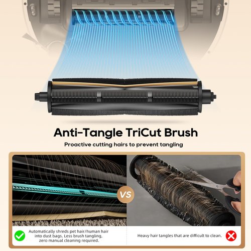 13 Pcs TriCut Brush Accessories Compatible with Dreame L10s Ultra/L20 Ultra/L10s Pro Ultra/L10s Ultra Gen 2 Robot Vacuum, Upgraded Cutting Hair Anti-Tangle Tricut Roller Brush Accessories