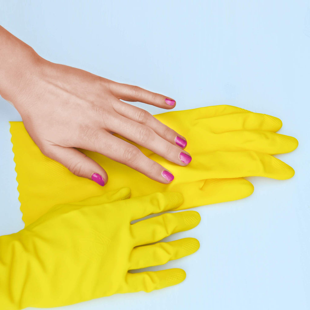 PLAYTEX HandSaver Rubber Gloves for Kitchen and Household Cleaning (4 Pairs), Small