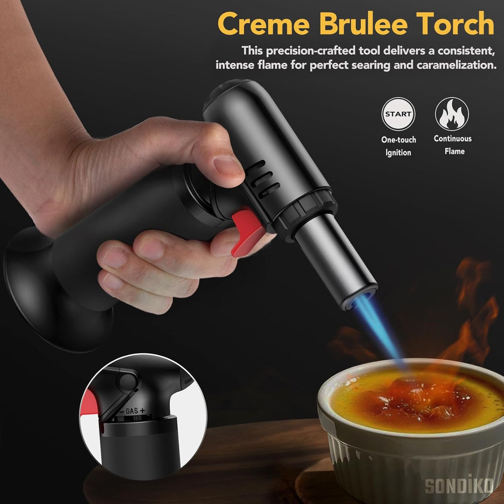 Sondiko Kitchen Torch - Versatile Cooking & Soldering Tool with Butane Included | Perfect for Men