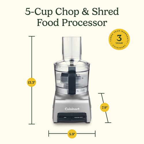 Cuisinart 5-cup Chop & Shred Food Processor, Silver, FP-5
