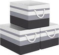 StorageTastic Collapsible Storage Bins - Large Organizing Baskets with Rope Handles | Gradient Grey, 3 Pack