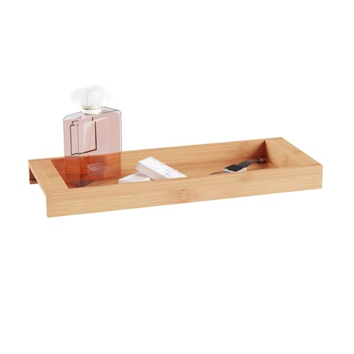 Bamboo Bathroom Vanity Tray-Natural Wood Eco-Friendly Holder for Towels, Toiletries, Cosmetics, Décor and More-Modern Bath Accessories by Lavish Home