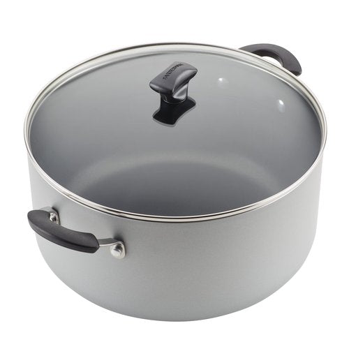 Farberware Cookware Nonstick Stockpot with Lid, 10.5 Quart, Silver
