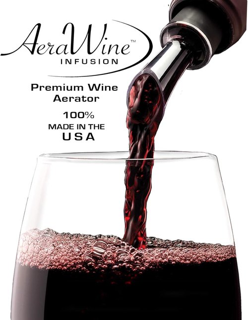 2-Pack -100% MADE IN THE USA - Drip-Free WINE POURER with Patented TILT AERATION CONTROL