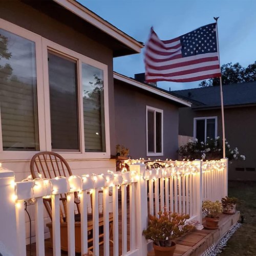 HISHINY Christmas Lights - 100 Count Mini Clear String Lights | 32ft White Wire for Indoor/Outdoor Decor