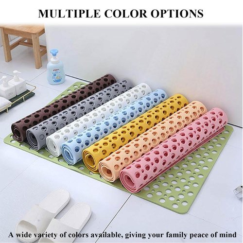 Casa and Beyond Shower Mat, Secure Shower Mats Easy to Clean, Showers Mat with Suction Cup, Washable Non-Slip Bathtub Mats for Inside Showers (Grey,27.6 * 15 in)