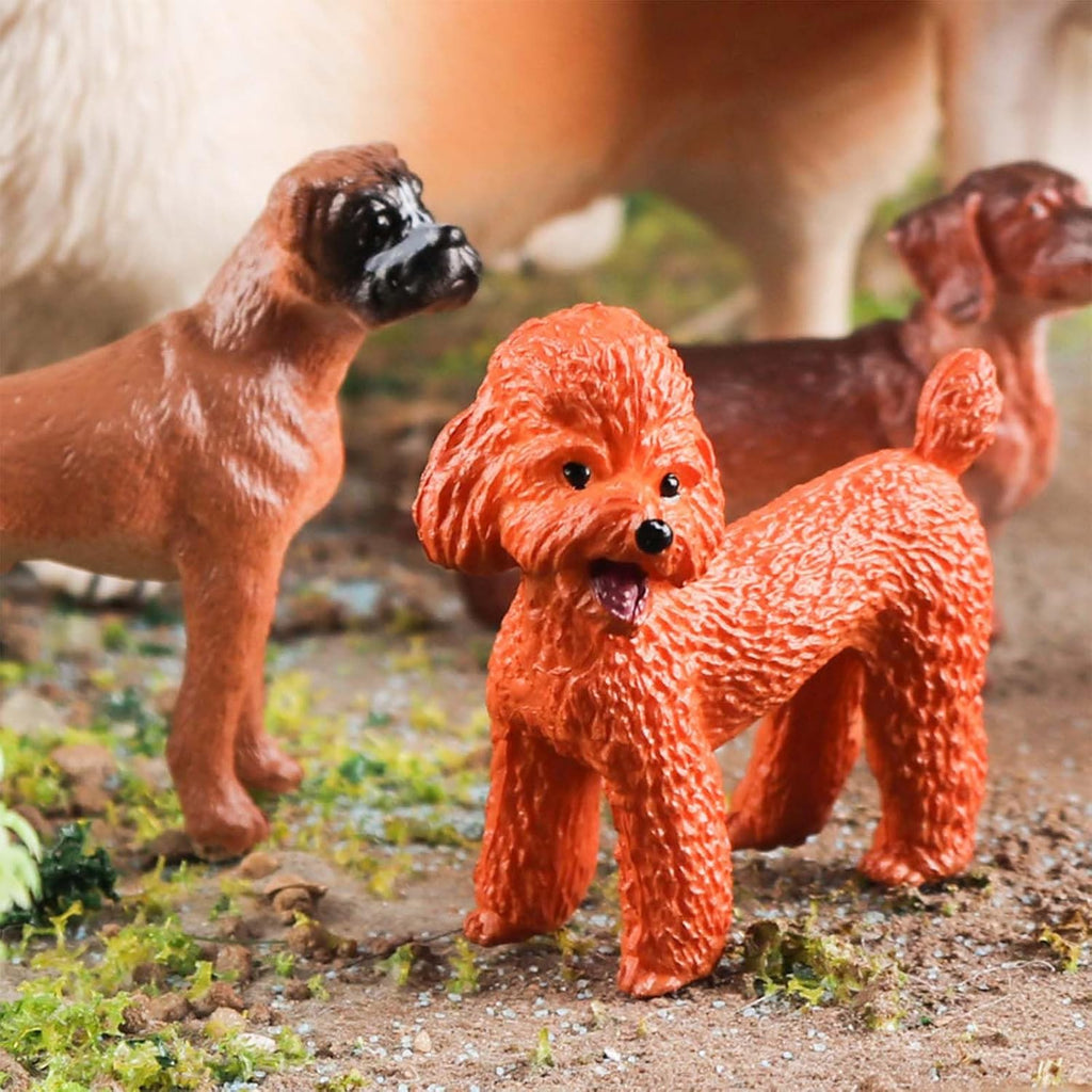 ONEST Mini Dog Figurines Playset - 20 Hand-Painted Realistic Puppy Figures for Kids & Adults