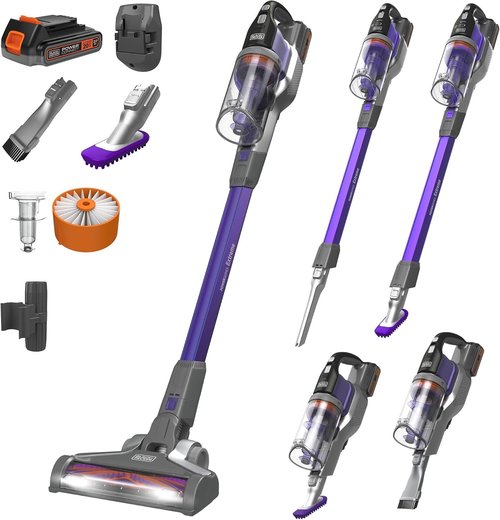 BLACK+DECKER Cordless Pet Hair Vacuum - Maximum Suction, Up to 55 Minutes Runtime, Multi-Surface, Lightweight