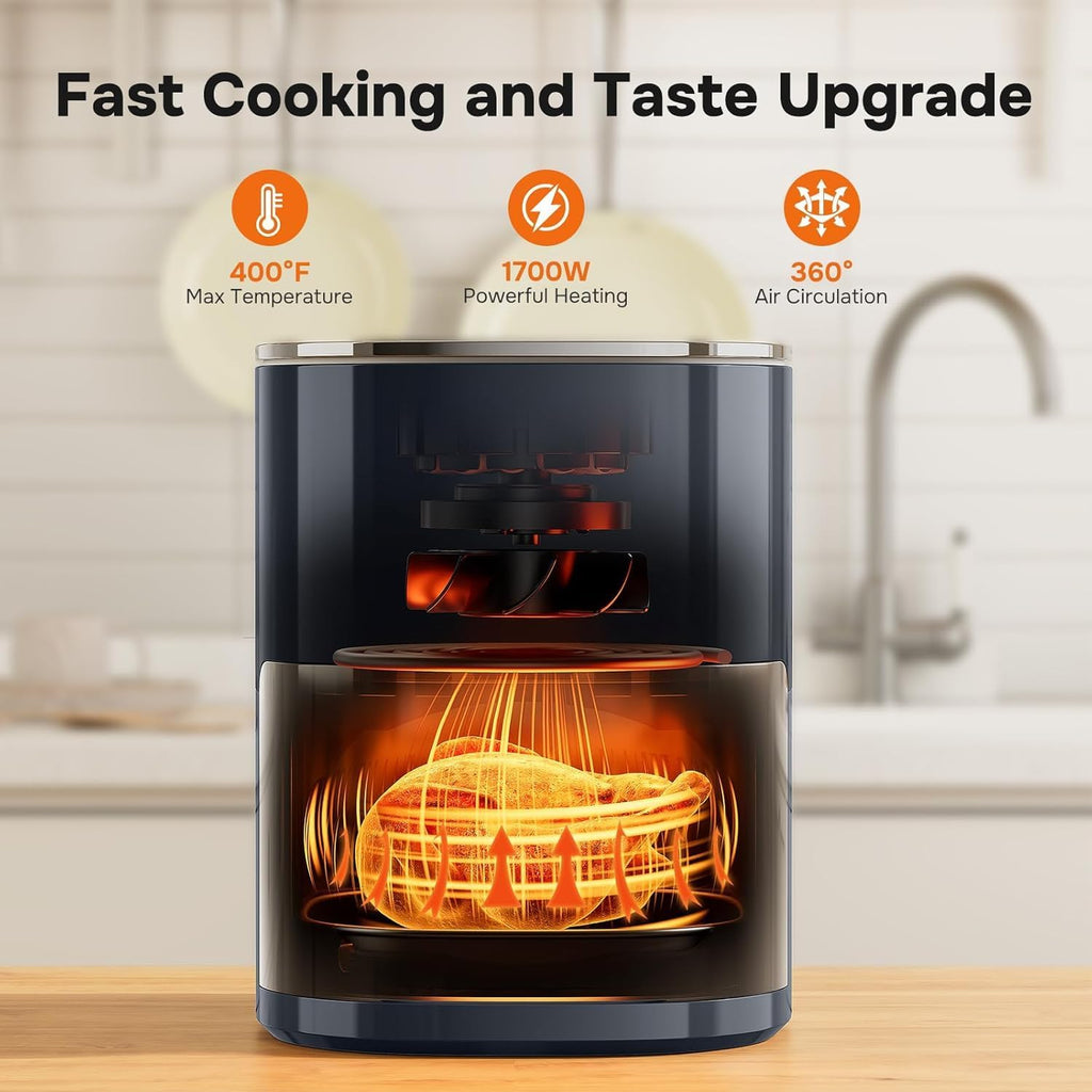 Simple Deluxe 12-In-1 Air Fryer - 6.34 Qt Digital Preset with Visible Window & Nonstick Basket