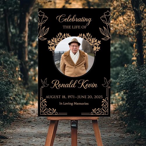 Editable Celebration of Life Welcome Sign | Personalized Memorial Poster for Funeral Service