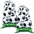 Soulchen 2 Pcs 5 ft Giant Self Standing Soccer Foil Balloons for Birthday Sports Themed Party Decoration Supplies (Soccer)
