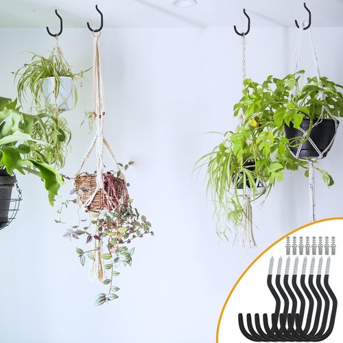 KURUI Heavy-Duty Bicycle Hangers - 6 Pack Wall Mount Hooks for Garage Storage | No Drill Design