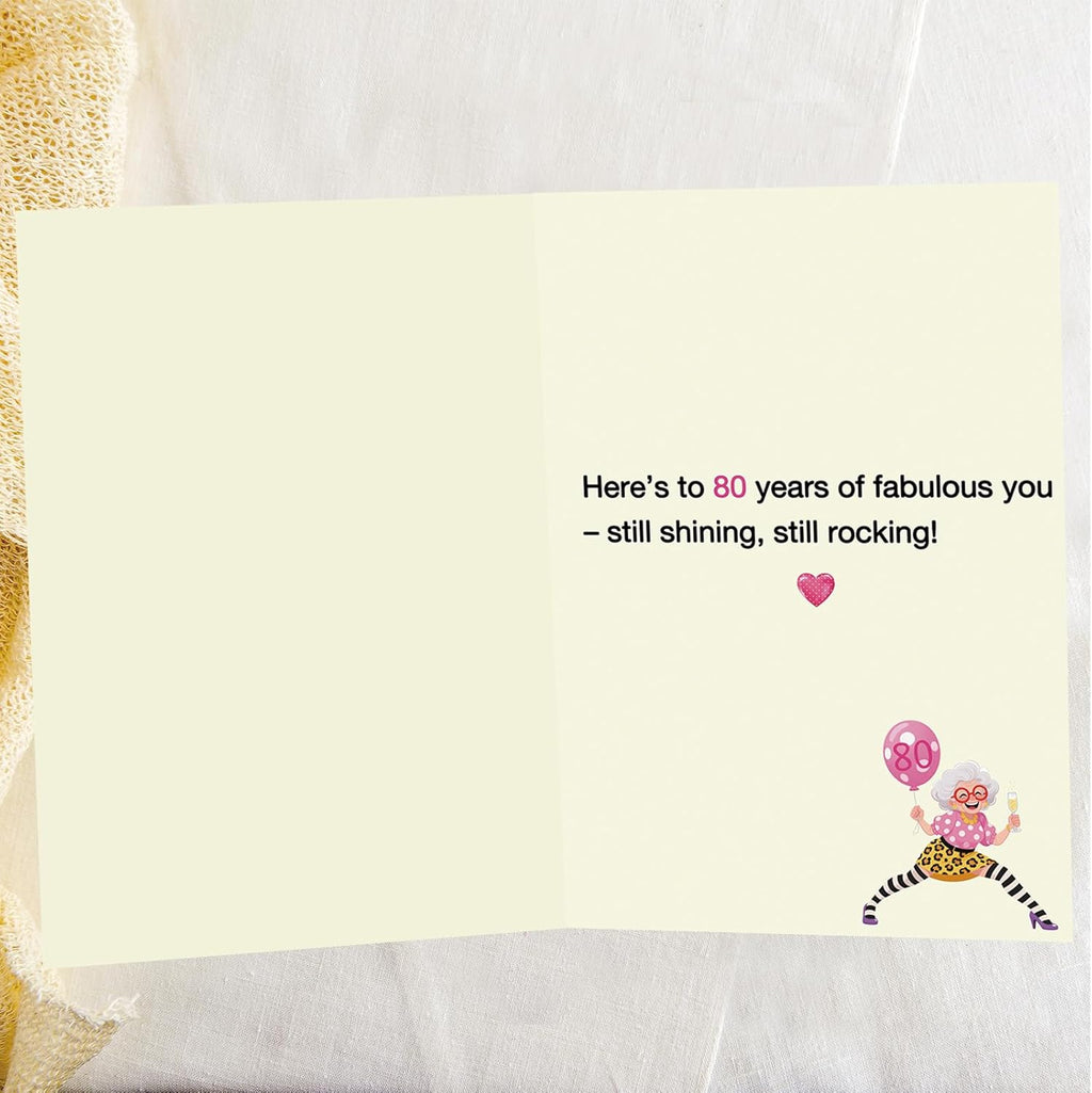 OJsensai 80th Birthday Card & Gifts for Women - Celebrate Her Special Day with Joyful Decorations
