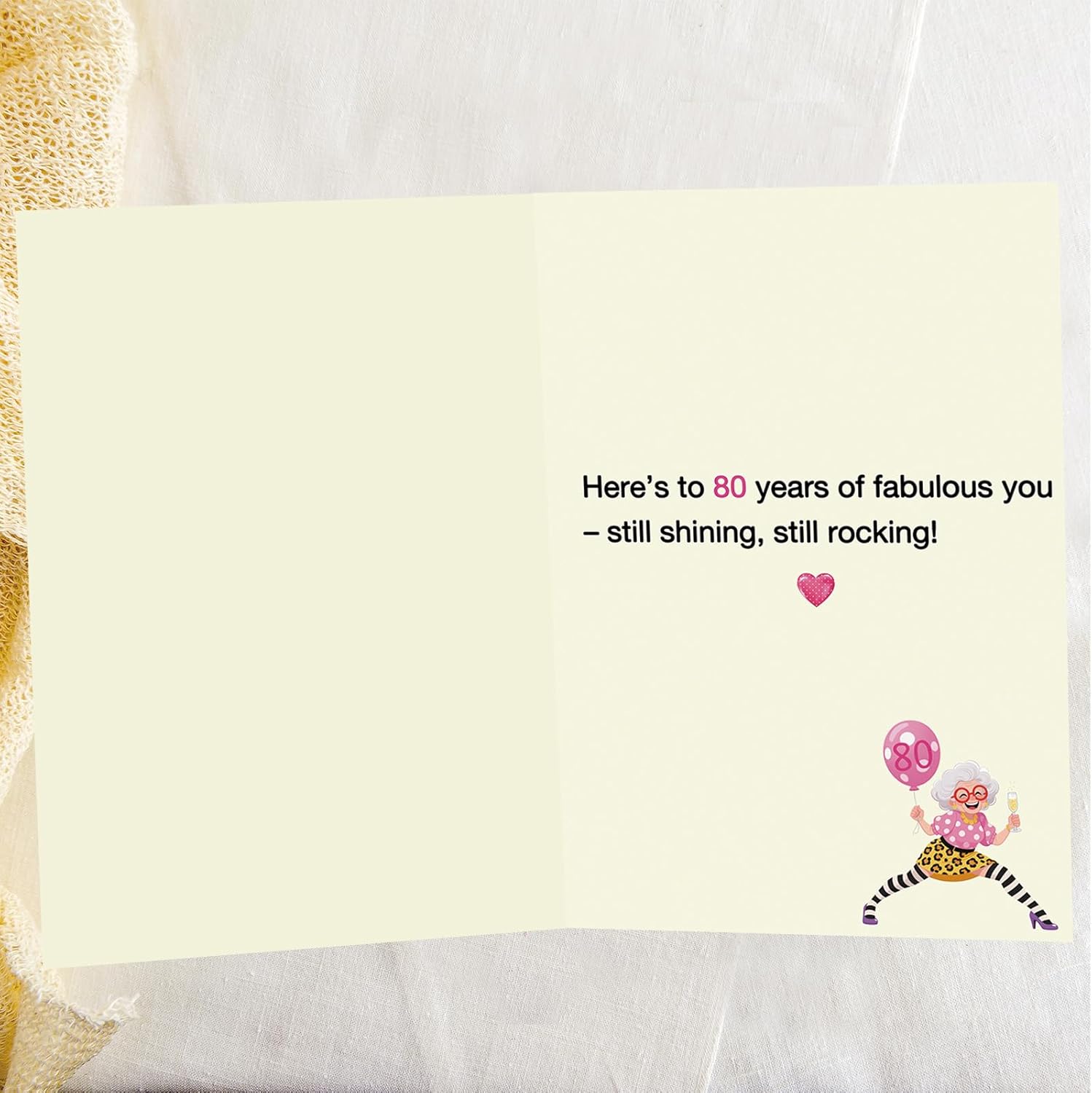 OJsensai 80th Birthday Card & Gifts for Women - Celebrate Her Special Day with Joyful Decorations