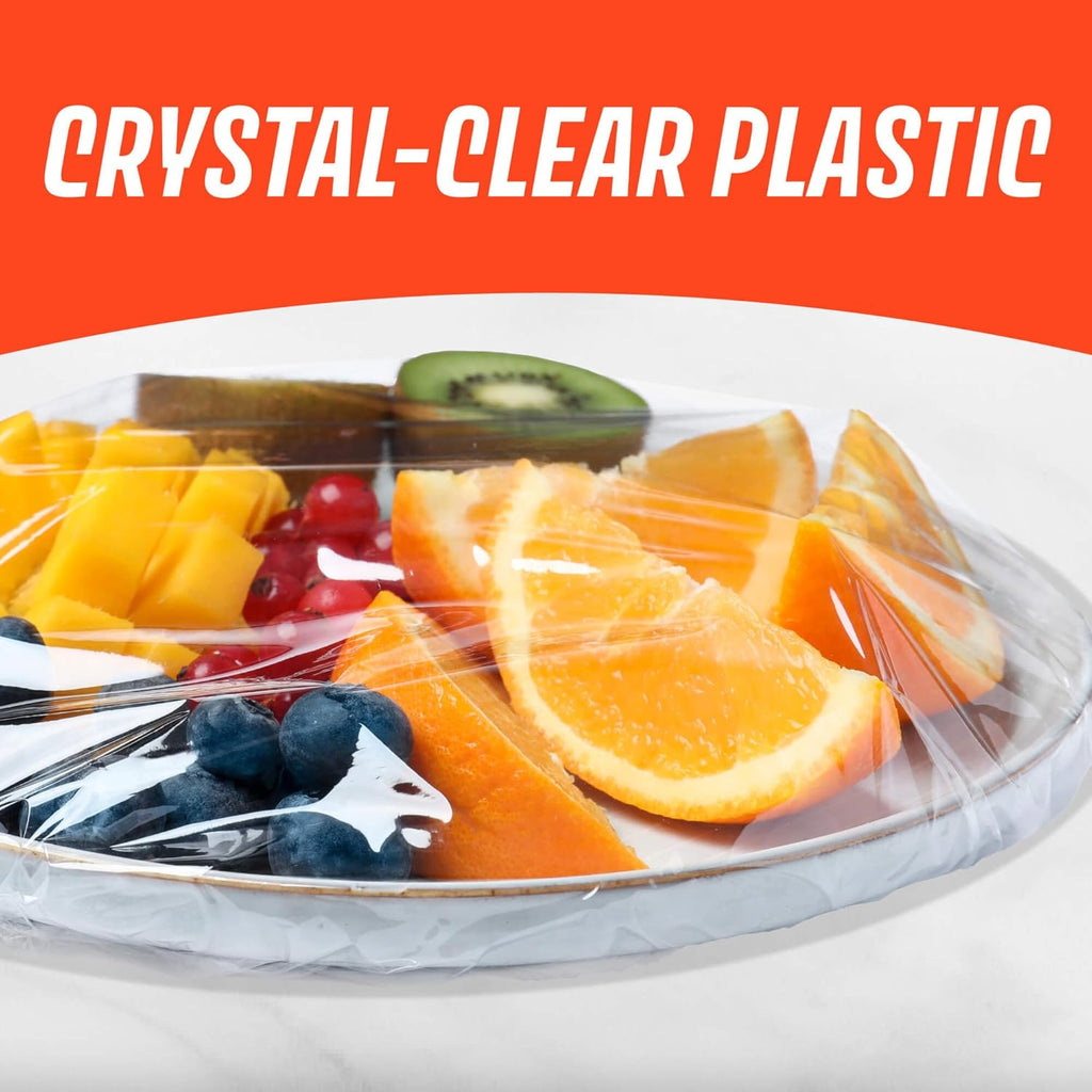 Saran Cling Plus Clear Plastic Wrap - Easy Dispense Food Storage, 200 Sq Ft Roll