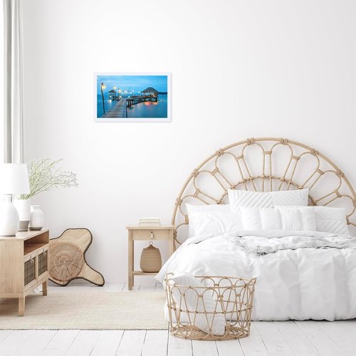 JCJMY 13x22 Picture Frame - White Wall Gallery Frame for Horizontal & Vertical Photos