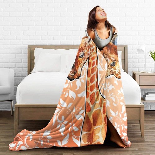 Homieblanket Giraffe Blanket for Boys Girls, Cute Giraffe Themed Design Printed Throw Blankets for Kids Lap, Chair Sofa, Warm Soft Cozy Blanket, 40"x 50"