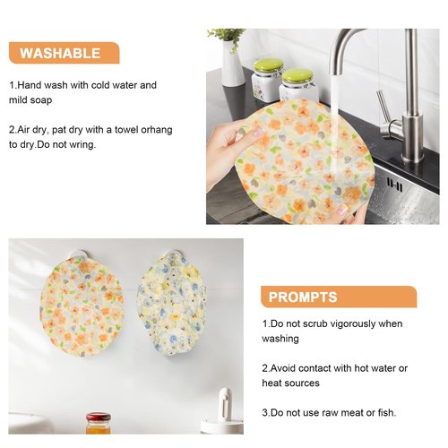 BERBAM Reusable Bowl Covers for Bread Proofing（2 Large）- Cotton Beeswax Bowl Covers Reusable with Elastic Rim, Sourdough Bowl Cover for Food Storage and Food Preservation (10INCH)