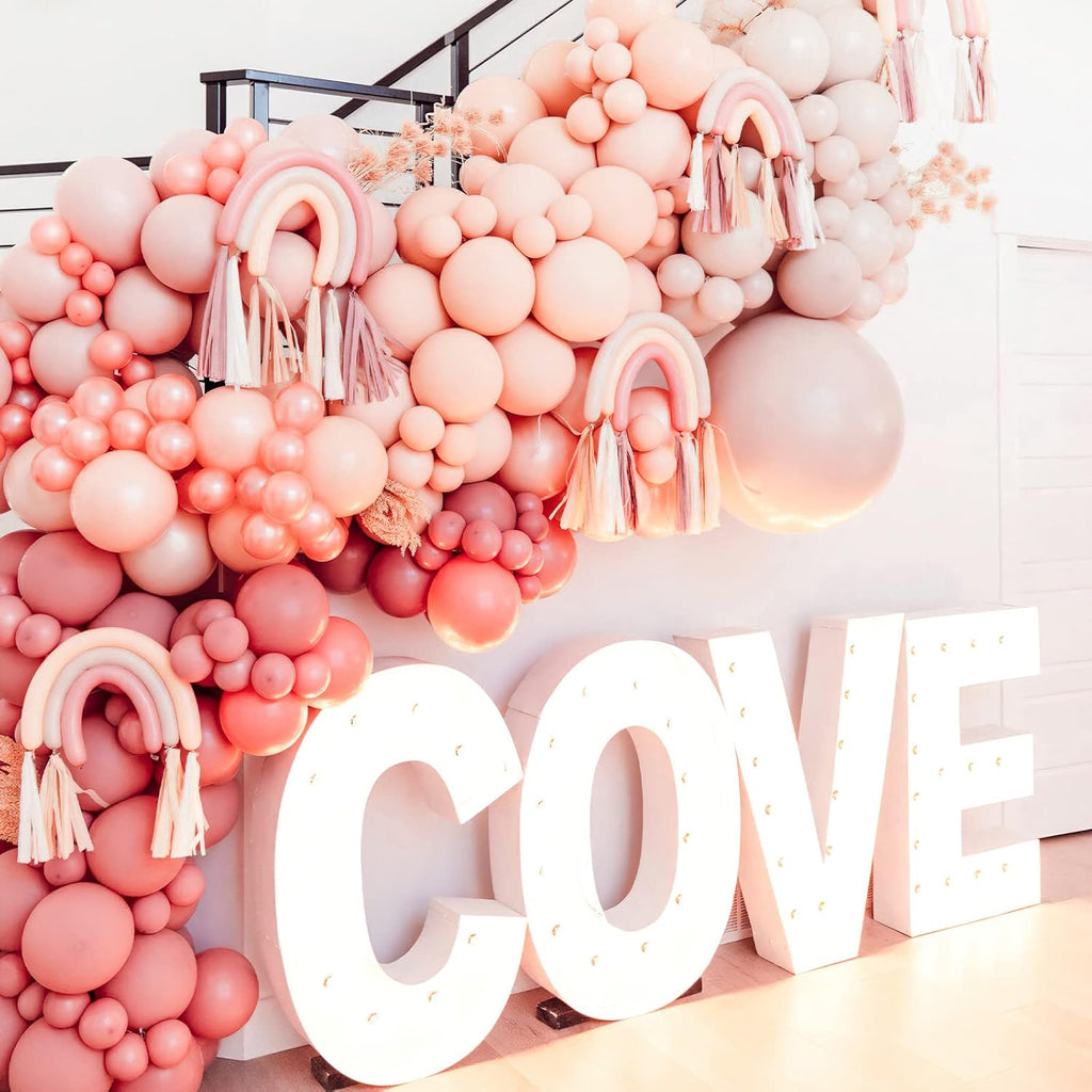 PartyWoo Pastel Orange Balloons - 50 Pcs 12 Inch Latex Helium Balloons for Celebrations & Events
