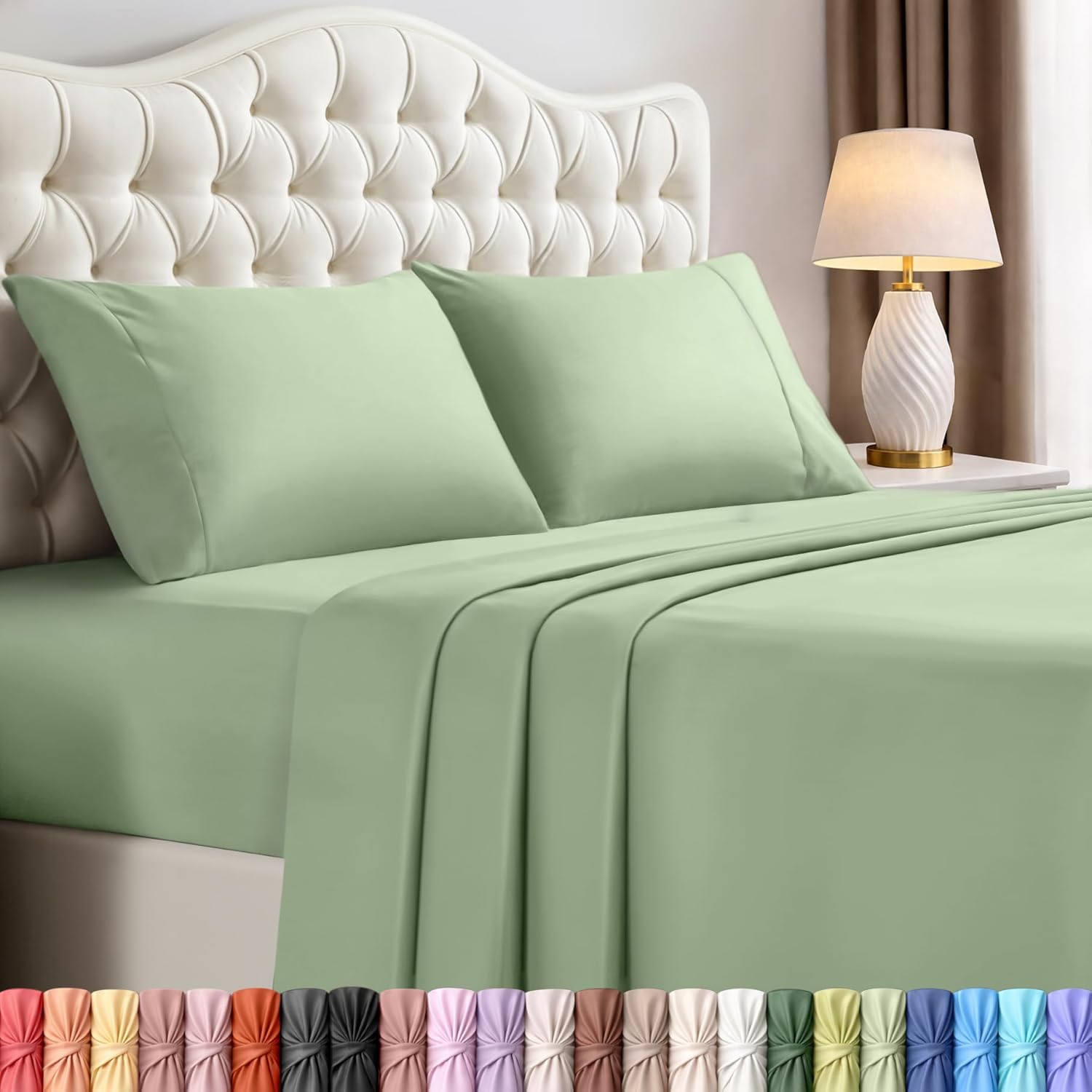 Utopia Bedding Full Sheet Set - Soft & Breathable 4-Piece Microfiber Bed Sheets for Full Size Bed | Sage