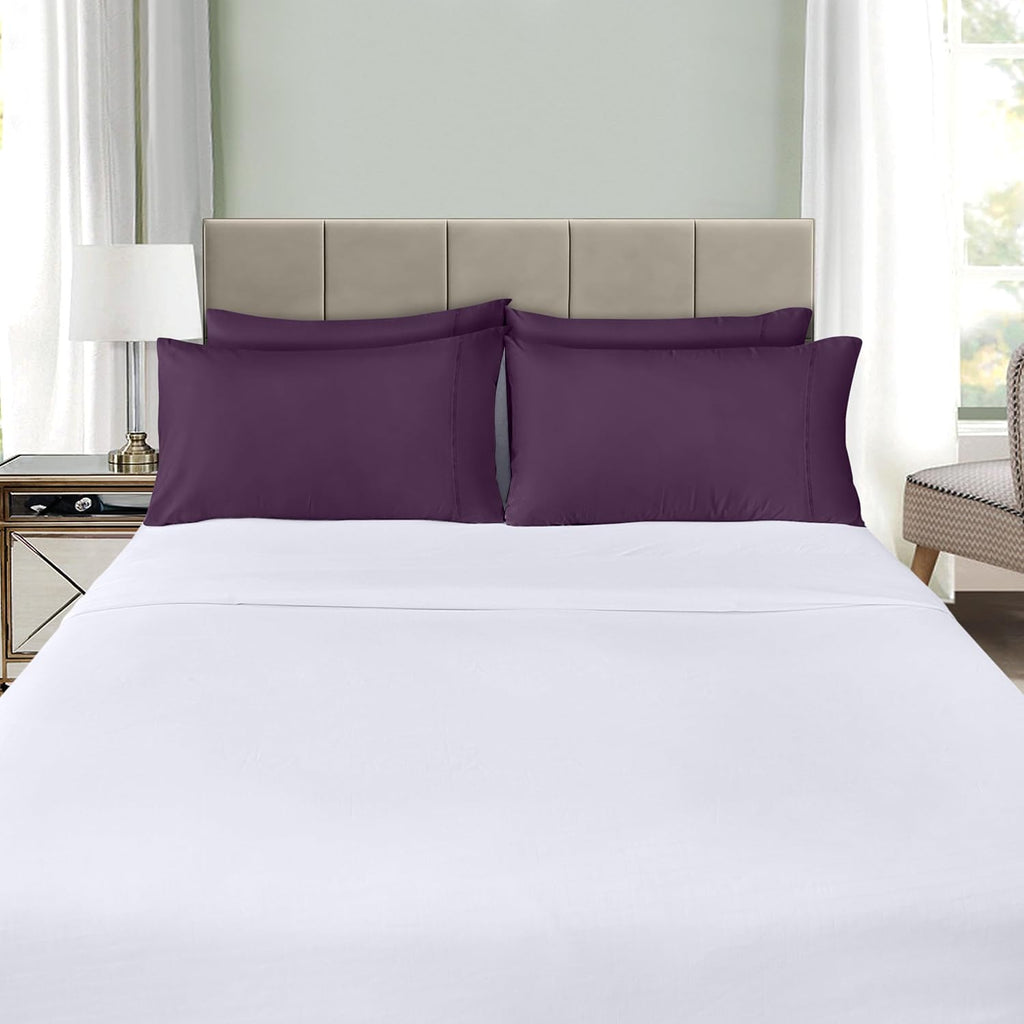 Utopia Bedding Queen Pillow Cases - 4 Pack - Soft Brushed Microfiber - Fade Resistant | 20 x 30 Inches, Purple