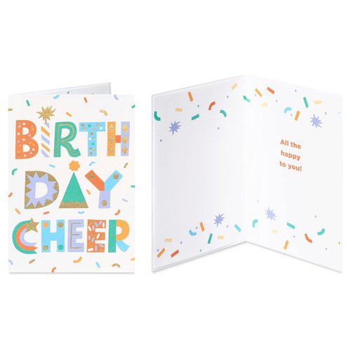 Papyrus Deluxe Boxed Birthday Card Assortment, Bright Birthday (4-Count)