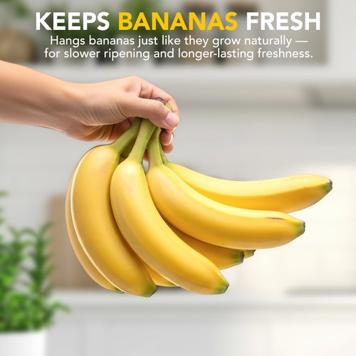 Joie Monkey Banana Tree Holder, Countertop Fruit Hanger with Secure Hook, Bananas Ripen Evenly and Last Longer, Cute Kitchen Gadget