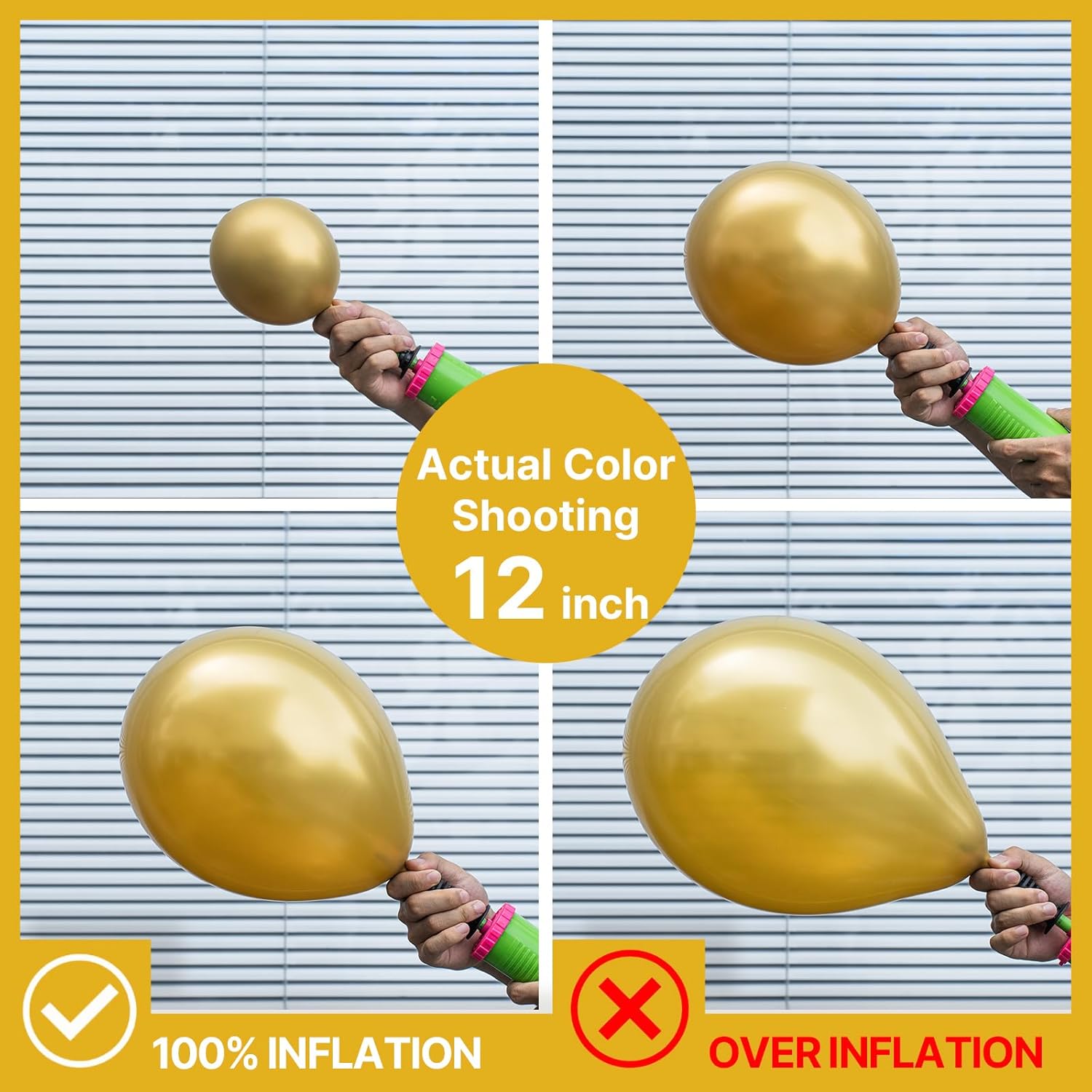 PartyWoo White & Gold Balloons - 140-Piece Pack in Various Sizes for Birthday & Party Decorations