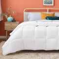 Linenspa White Down Alternative Comforter | All-Season Queen Size Duvet Insert with Box Stitch & 8 Loops