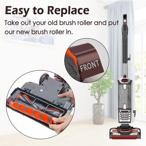 Coodss Replacement Roller Brush Kit Compatible with Shark NV800,NV800W,NV801,NV801Q,NV803,UV810,HV380,HV381,HV382,HV384 Vacuum Cleaner (1 Soft Roller Brush + 1 All-Surface Roller Brush)