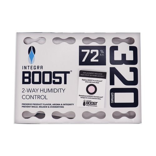 Integra Boost 72% RH, 2 Way Humidity Control Packs – 320g Size for Storing 5 lb – Pack of 1 | Moisture Absorbers for Small Jars & Containers – Humidifier Packs for Herbs, Spices & Food Storage
