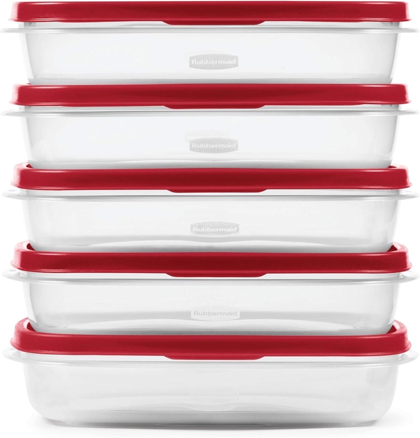 Rubbermaid EasyFindLids Meal Prep Containers - 5.5 Cup Capacity in Vibrant Red Color