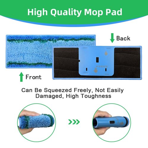 Jusiwow 10 Pack M6 Mopping Wet Pads Compatible with iRobot Braava Jet M6 Series (6012) (6112) (6113), Upgraded Robot Mop,Washable Microfiber Replacement Cleaning Pad