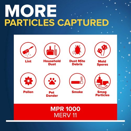 Filtrete 16x25x1 Air Filter - MERV 11 Micro Allergen Defense | 2-Pack Pleated HVAC Filters (Actual Size: 15.72 x 24.72 x 0.84 in)