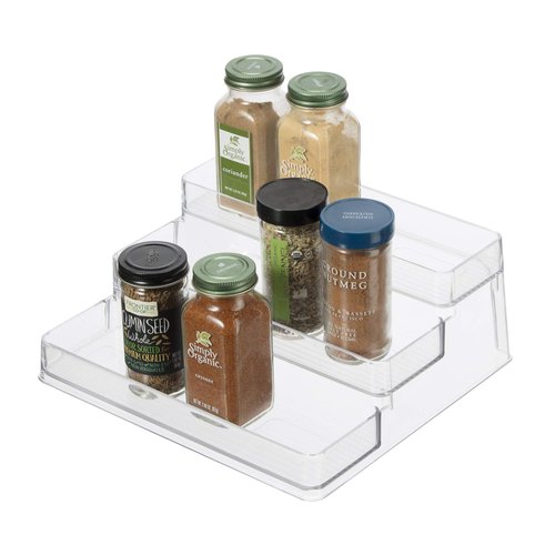Oggi 3 Tier Spice Organizer & Pantry Storage- For Shelf, Kitchen Cabinet, Spice Rack, Pantry Organization and Storage, Clear Shelves