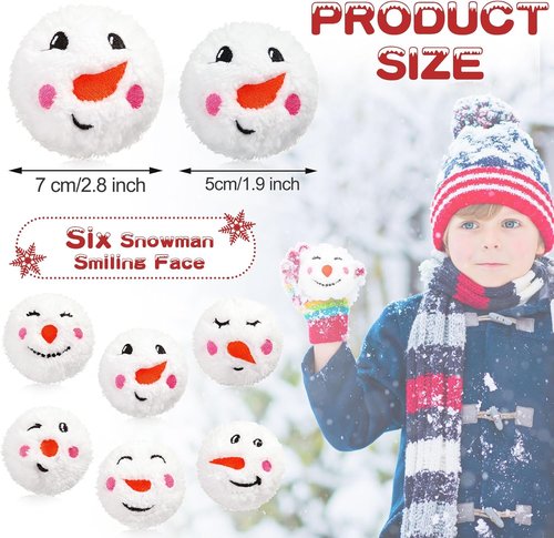 Civaner Plush Fake Snowballs - 120 Pcs for Indoor Christmas Fun | 2 Inch Classic Winter Decor