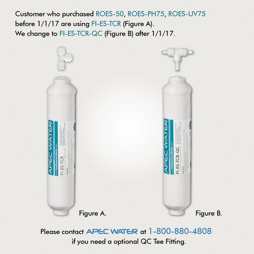 APEC 75 GPD Membrane and 10" High Capacity Inline Carbon Filter Bundle for Reverse Osmosis Systems