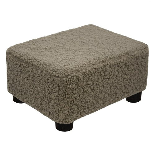 CAROLMADE Small Foot Stool Ottoman Footstool with Legs Under Desk Footrest for Living Room Bedroom and Office, Soft Coffee