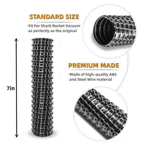 JEDELEOS Lower Hose for Shark Rocket HV300 HV302 HV320 HV321 HV322 Upright Vacuum Cleaner Series, Lower Nozzle Hose Replacement Parts 6" x 1.25" (Pack of 2)