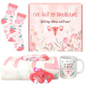 Drydiet Funny After Hysterectomy Recovery Gifts Women Uterus Gifts Hysterectomy Recovery Must Haves, Blanket Socks Uterus Plush Keychain Mug