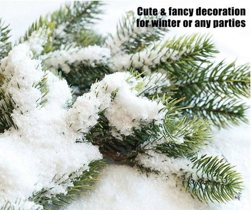 Artificial Snow - 8 Liters of Realistic Decorative Snow for Crafts & Holiday Decor