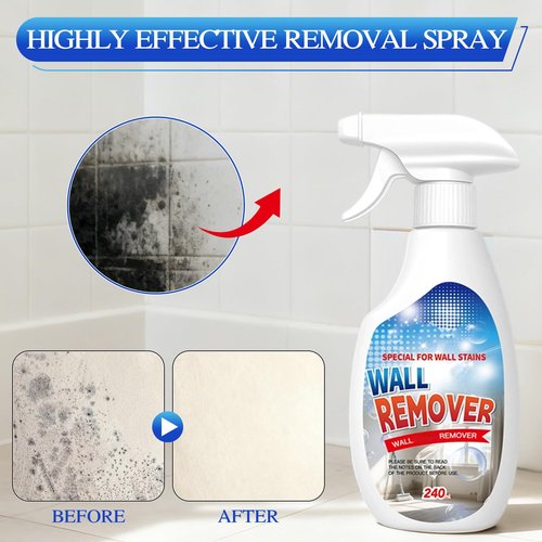Highly Effective Removal Spray, Wall Cleaner Spray 8.46 Fl.oz, Multi-Surface Cleaning Solution, Dirt, Dust and Stain Remover, for Wood, Tile, Fabric, Bathrooms, Kitchens