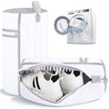 Dntorx 2 PCS Shoe Washing Machine Bag, Reusable L-shaped Zipper Laundry Shoe Bag for Washing Machine with Insoles Mesh Pocket for Washer and Dryer, Shoe Cleaning Bags for Sneaker Tennis Shoes
