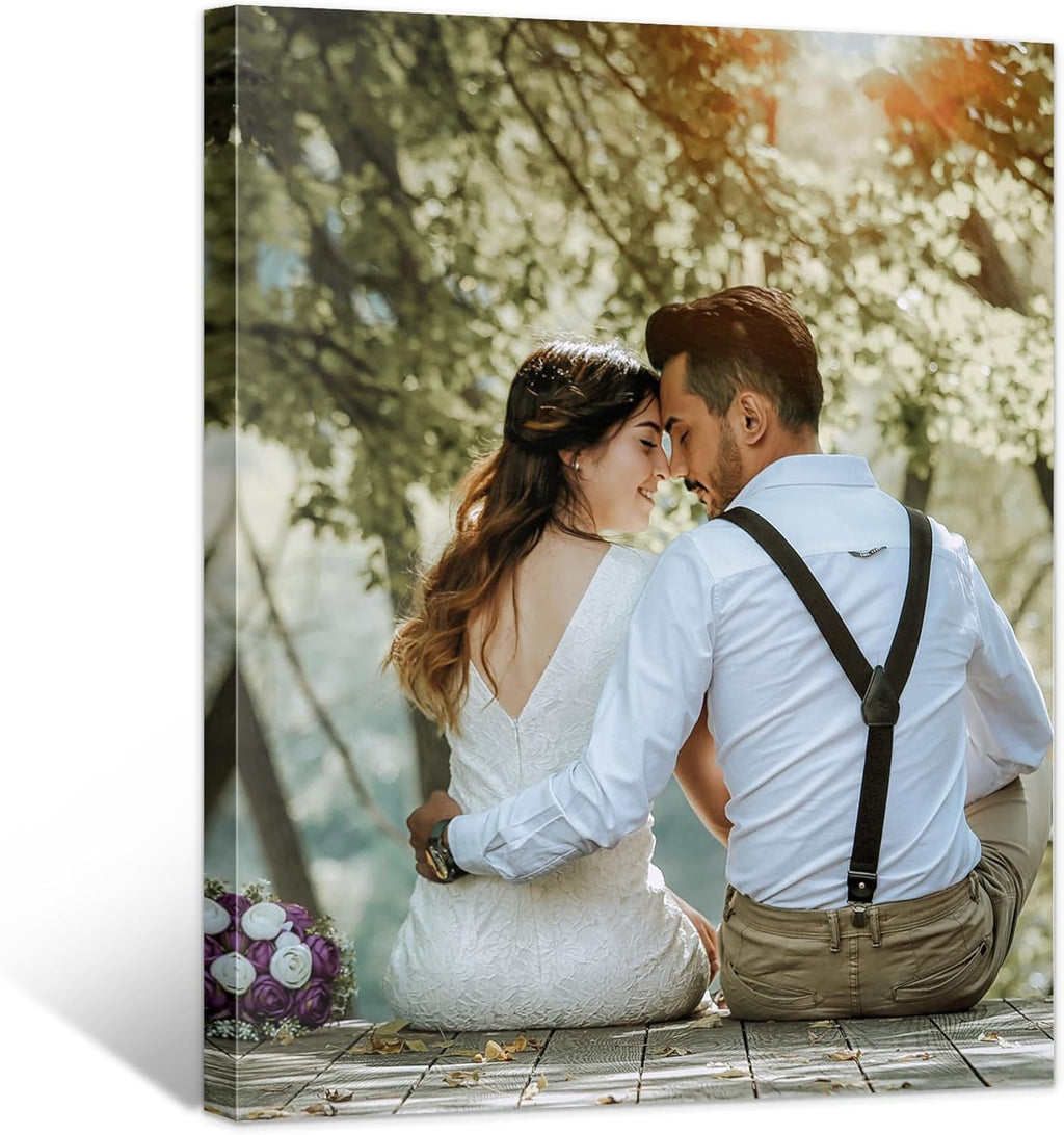 WEGA Custom Canvas Prints - Personalized Framed 8x10 Photo Wall Art | Unique Gifts for Family & Pets