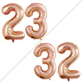 GOER Jumbo 42-Inch Number 23 Balloons - Champagne Gold Foil for 23rd Birthday Party Decorations