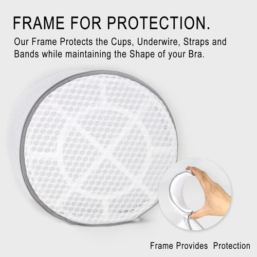 Muchfun Bra Wash Bags - 3Pcs Honeycomb Mesh Laundry Bags for Delicates | 8 x 8 x 8 Inches