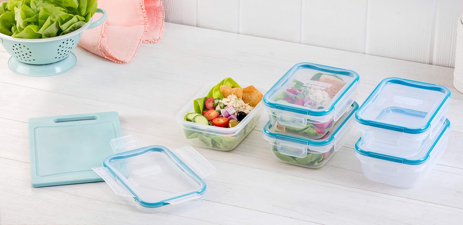 Snapware Food Storage Containers Set - 5-Pack Leakproof & Airtight 3-Cup Tupperware | BPA-Free, Microwave Safe