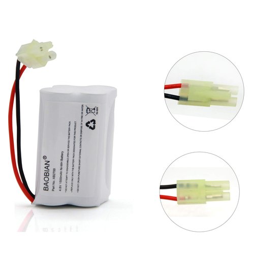 BAOBIAN XB2700 V2930 V2700Z VAC-XB2700 V2700 Replacement Battery 4.8V 1500mAh Ni-Mh Compatible with Euro Pro Shark Vacuum Carpet and Carpet Sweeper
