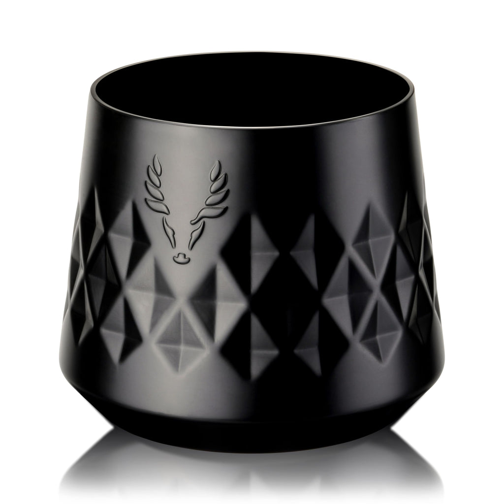 Viski Paragon Stainless Steel Whiskey Taster Tumbler Cup, Insulated Ceramic Lined Metal Cocktail Glass for Patio, Outdoor Party, Wedding Gifts, Drink Lover Gifts, 8 oz, Set of 1, Obsidian Black